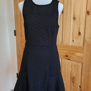 J. Crew Black Lace Midi Dress